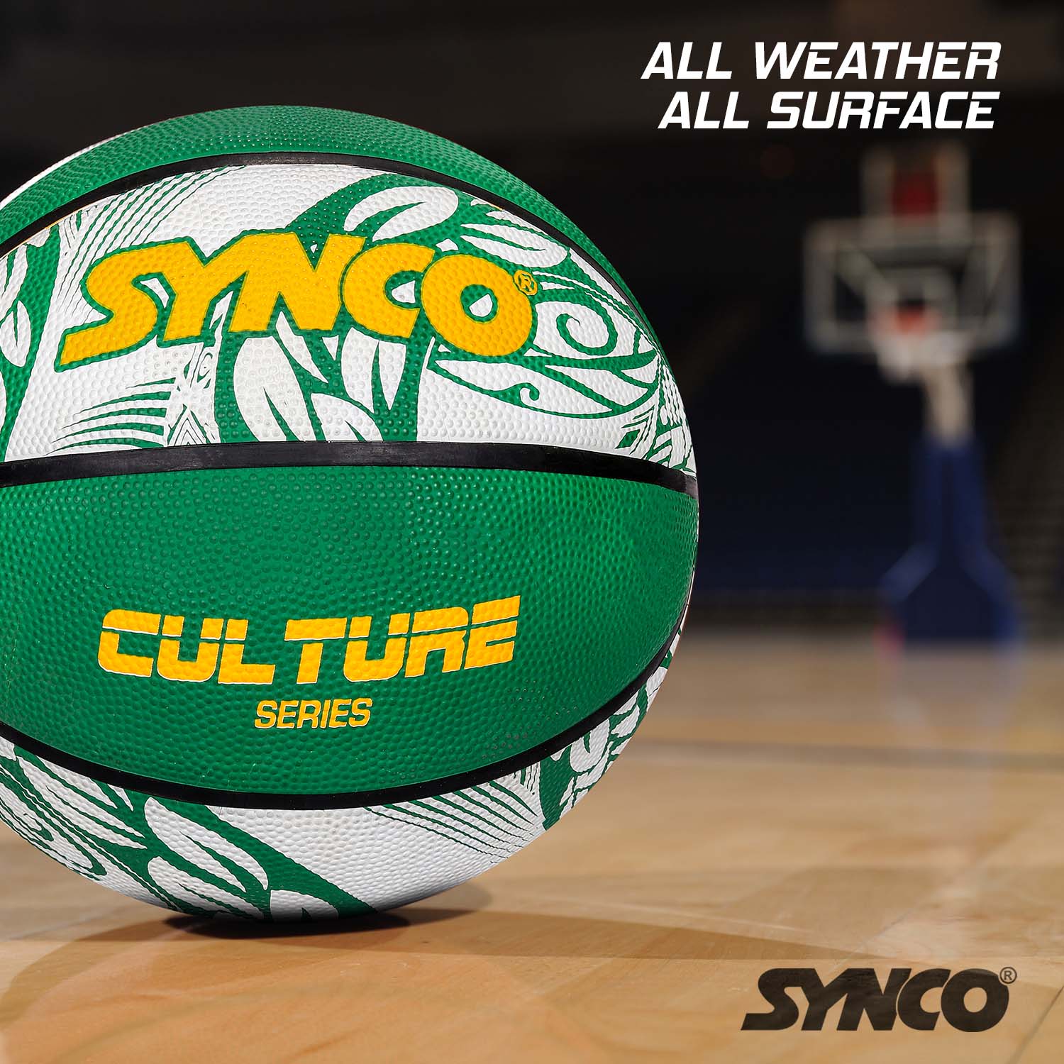 Synco Culture Basketball (Size-6) Green-white - Image 5