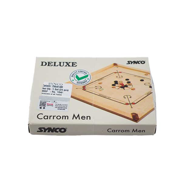 Synco Delux Carrom Coins Wooden 24 Coins - Image 3