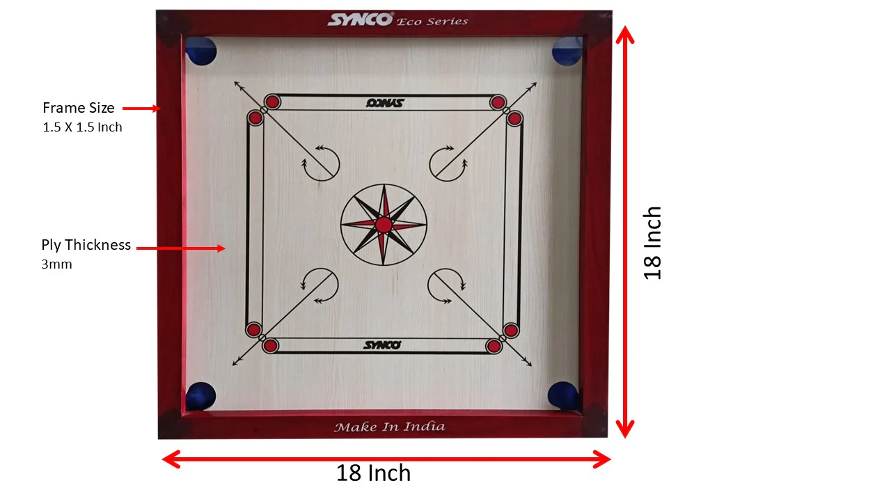Synco Eco Carrom Board for Beginners - Image 2