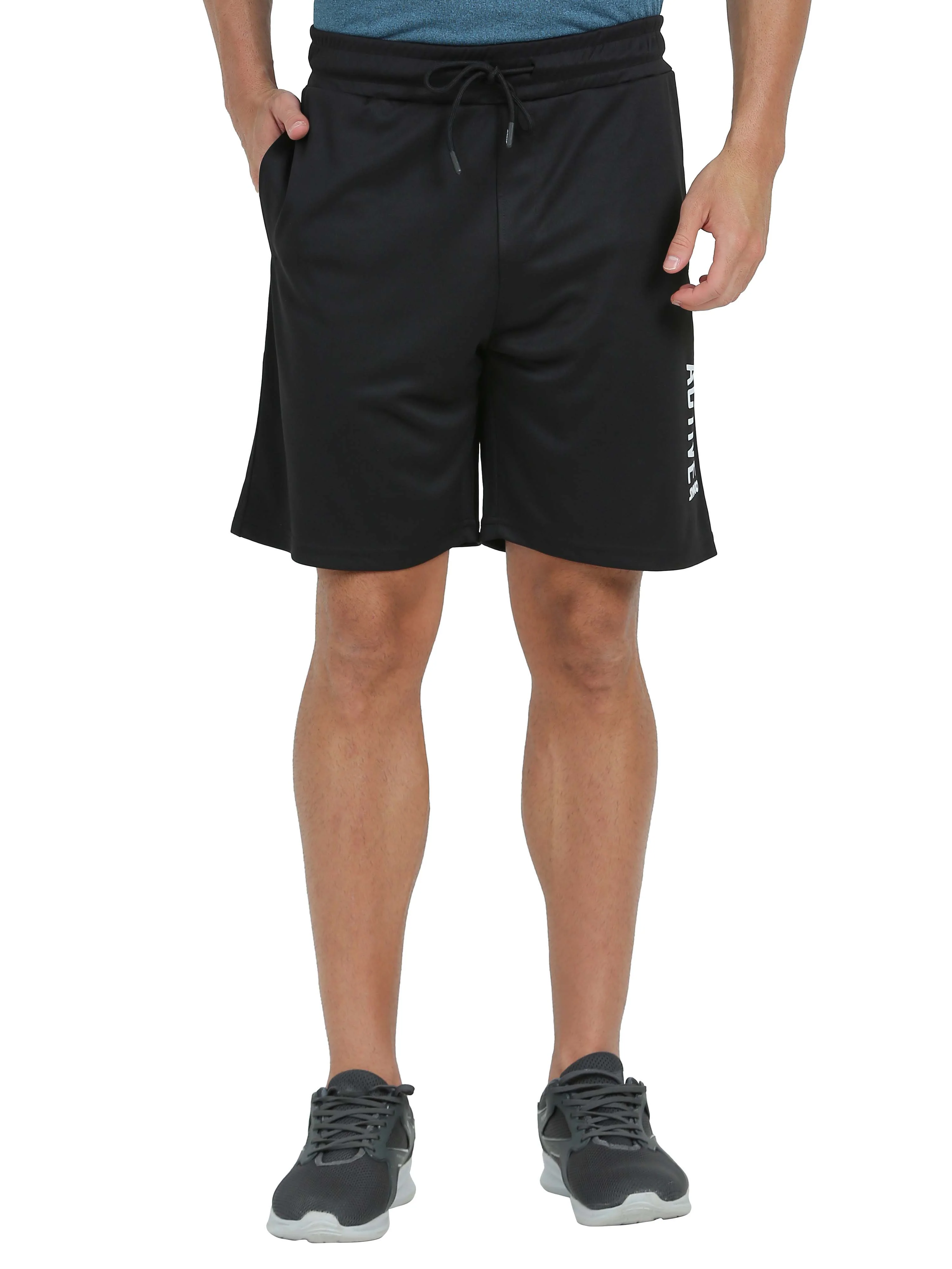 Synco Flex Active Sports Shorts for Men (Black)
