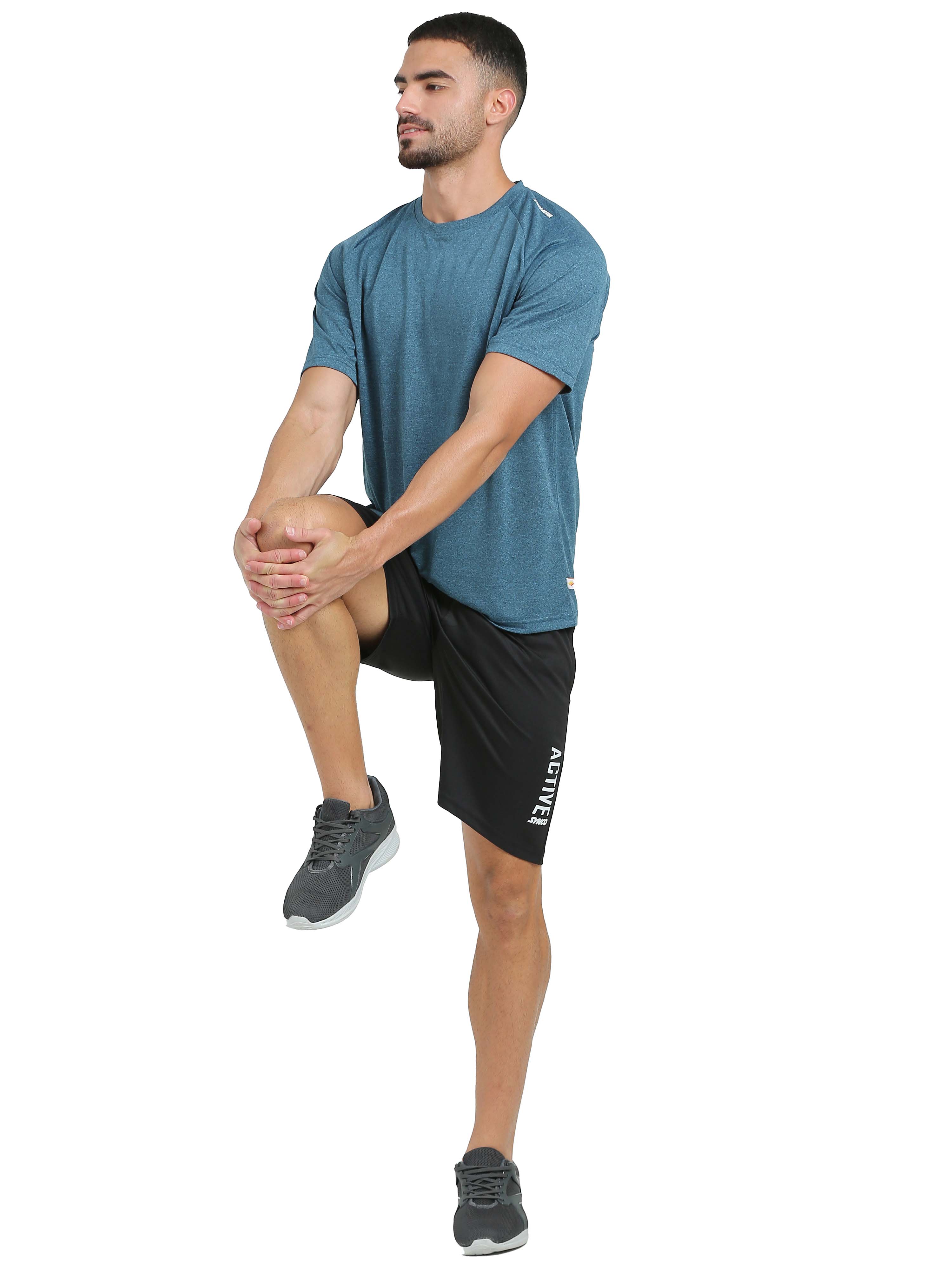 Synco Flex Active Sports Shorts for Men (Black) - Image 6