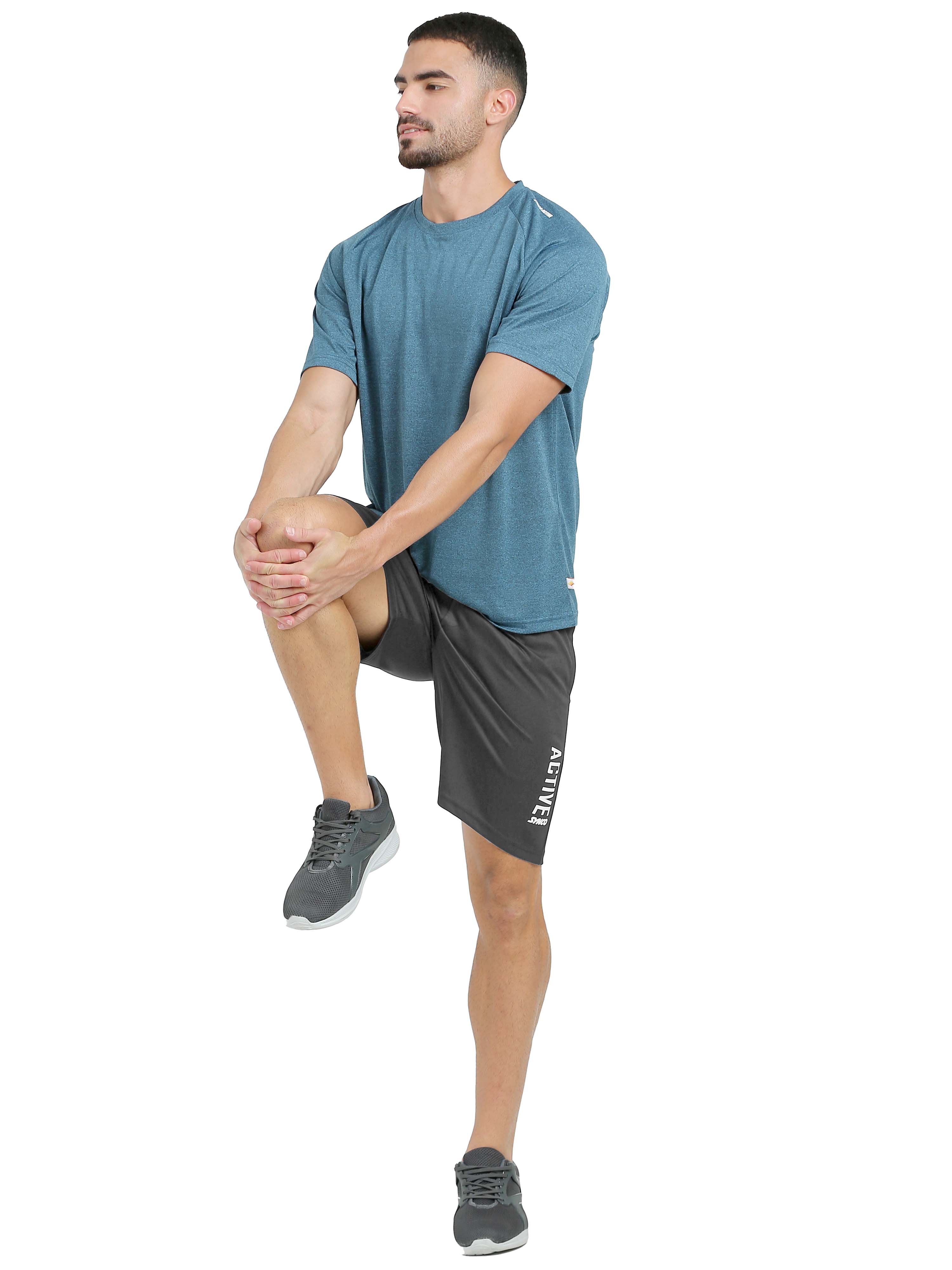 Synco Flex Active Sports Shorts for Men (Dark Grey) - Image 6