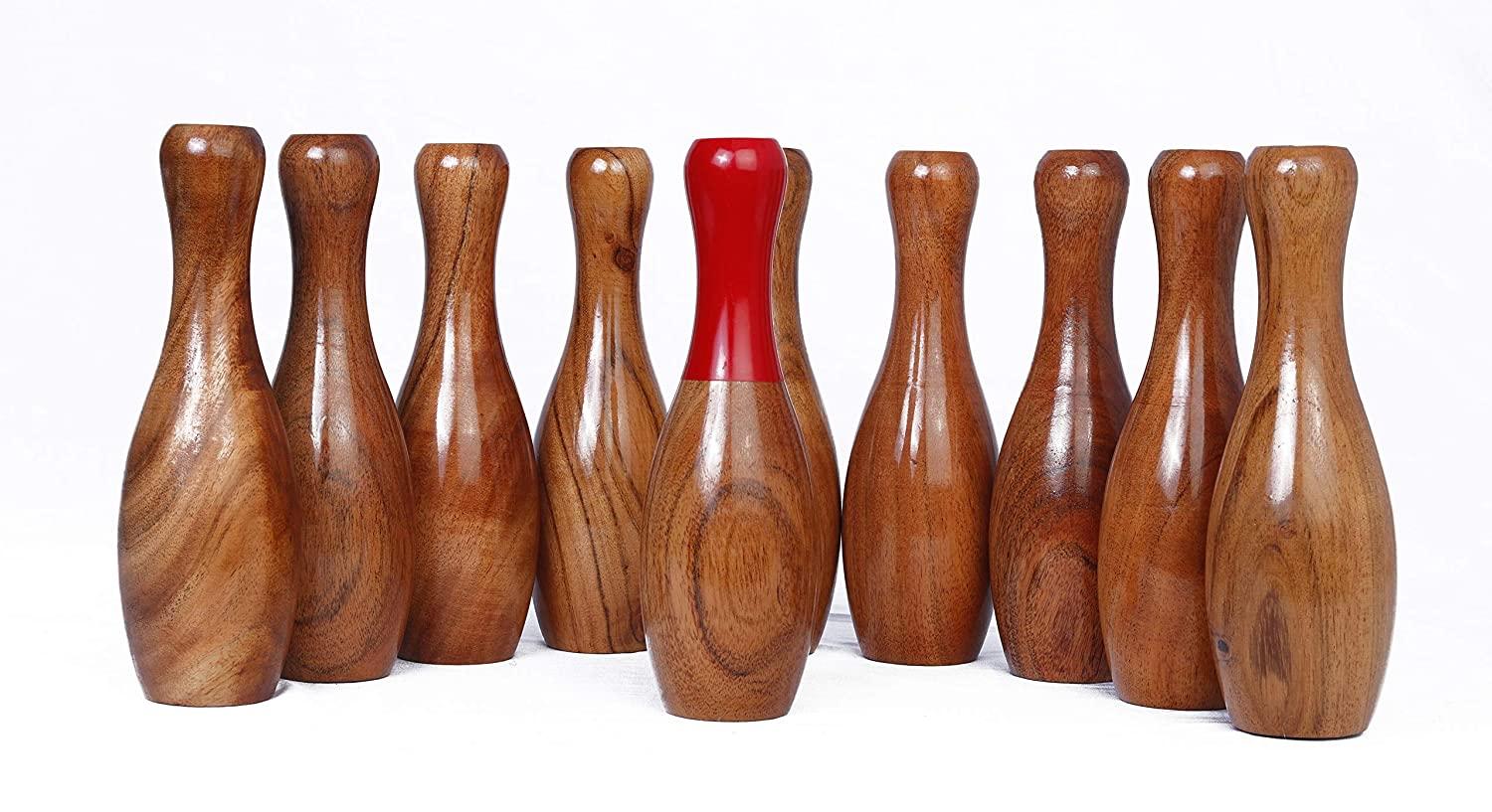 Synco Wooden Lawn Bowling & Ring Toss Game for Kids and Adults | 2-in-1 Game Set - Image 4