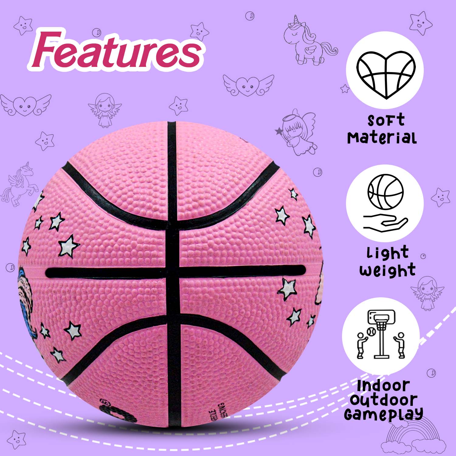 Synco Little Champ Basketball (Size-1) Pink - Image 4