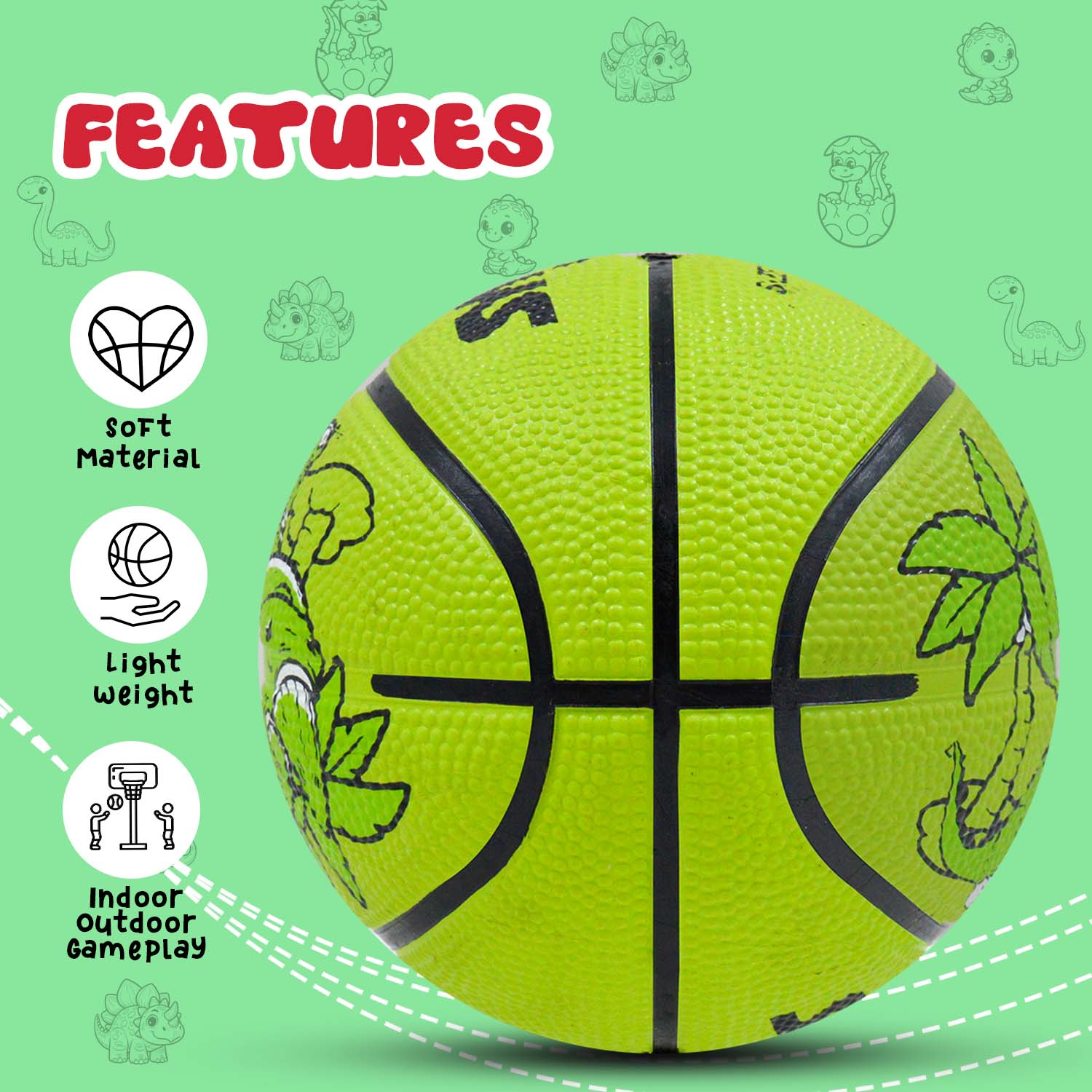 Synco Little Champ Basketball (Size-1) Green - Image 3