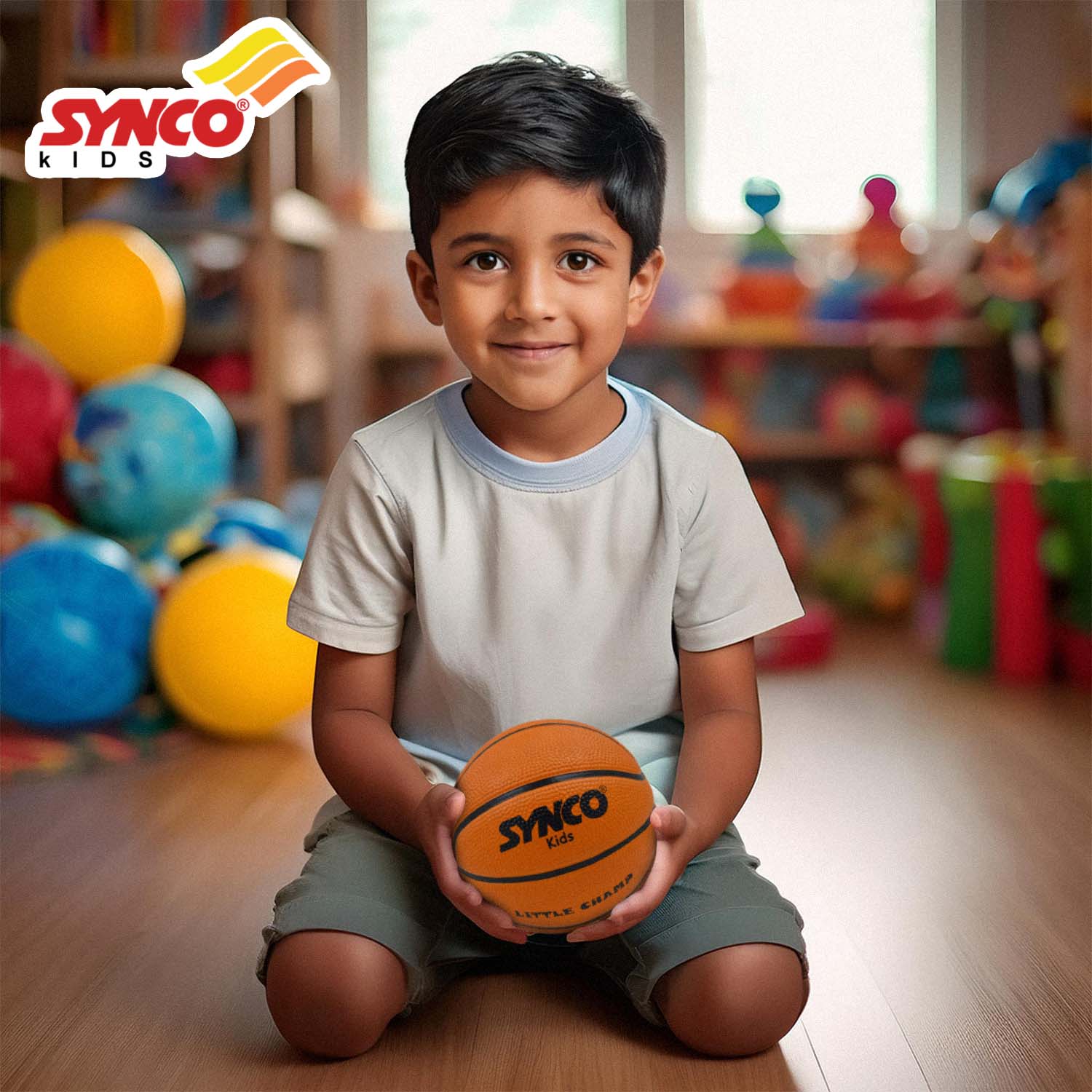 Synco Little Champ Basketball (Size-1) Orange - Image 5