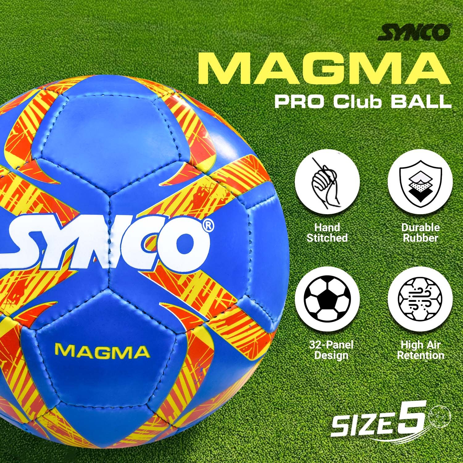 Synco Magma football (Size-5) - Image 3