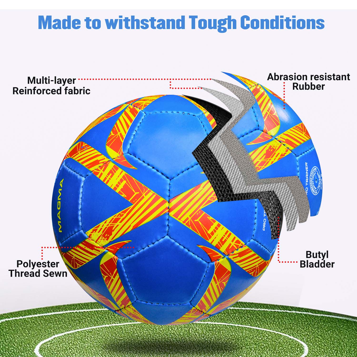 Synco Magma football (Size-5) - Image 4