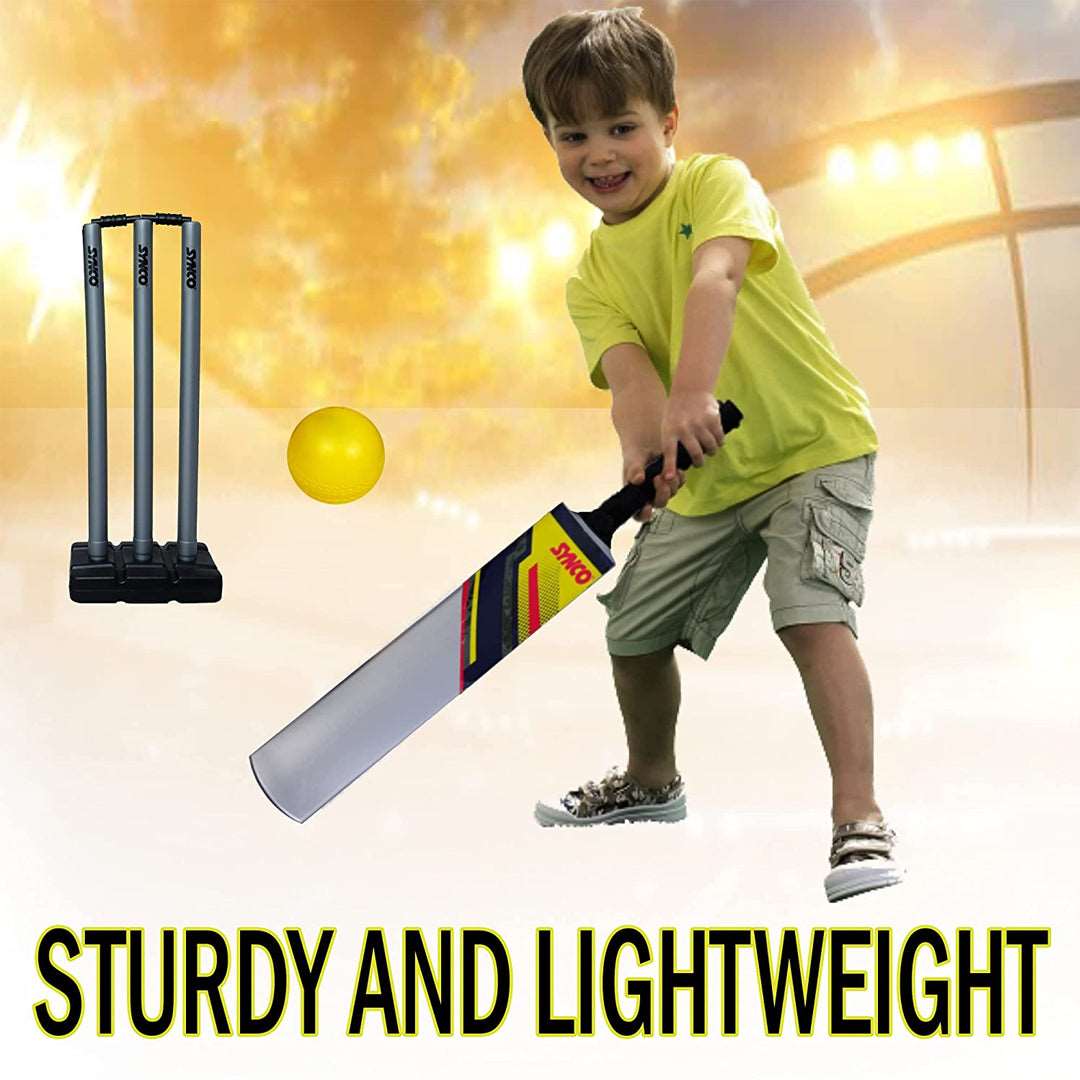Synco Plastic Cricket Set with Ball Combo for Age Group 12-15 Years Size-5 - Image 3
