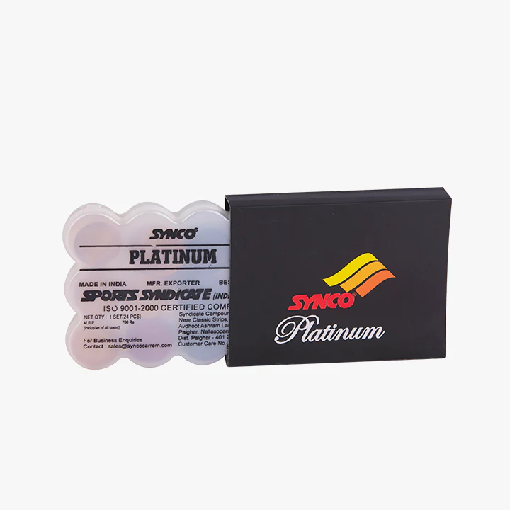 Synco Platinum Carrom coins with special PVC box