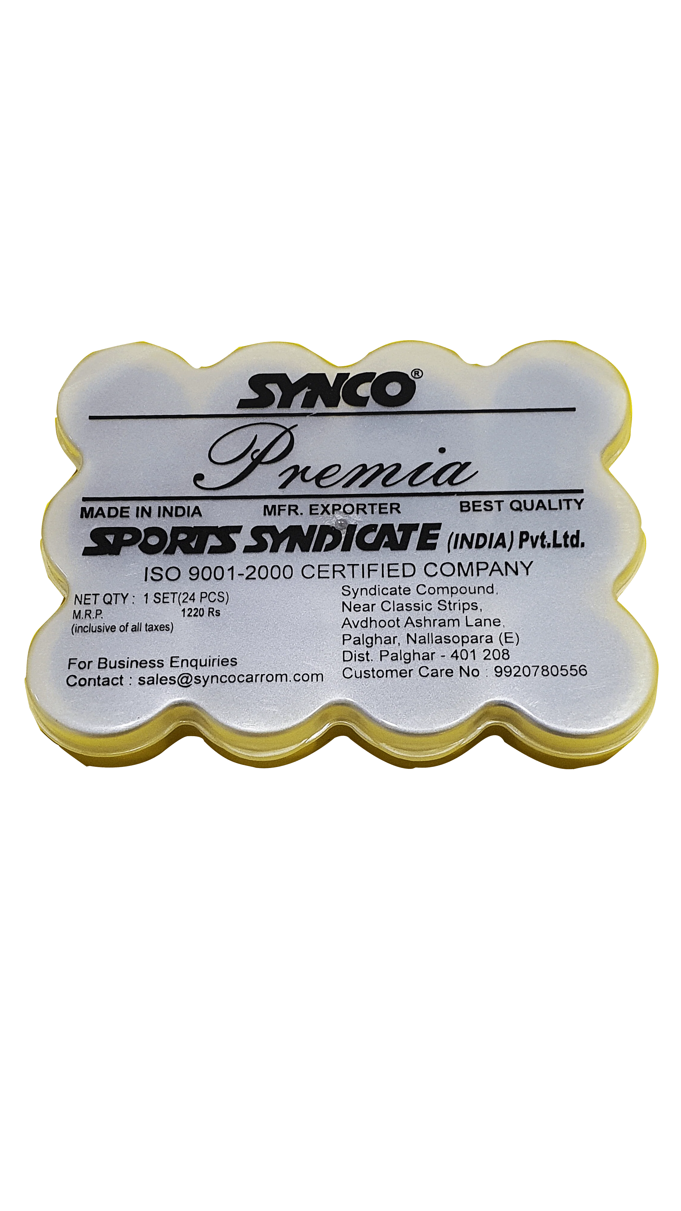 Synco Premia Carrom Board Coins in PVC Box