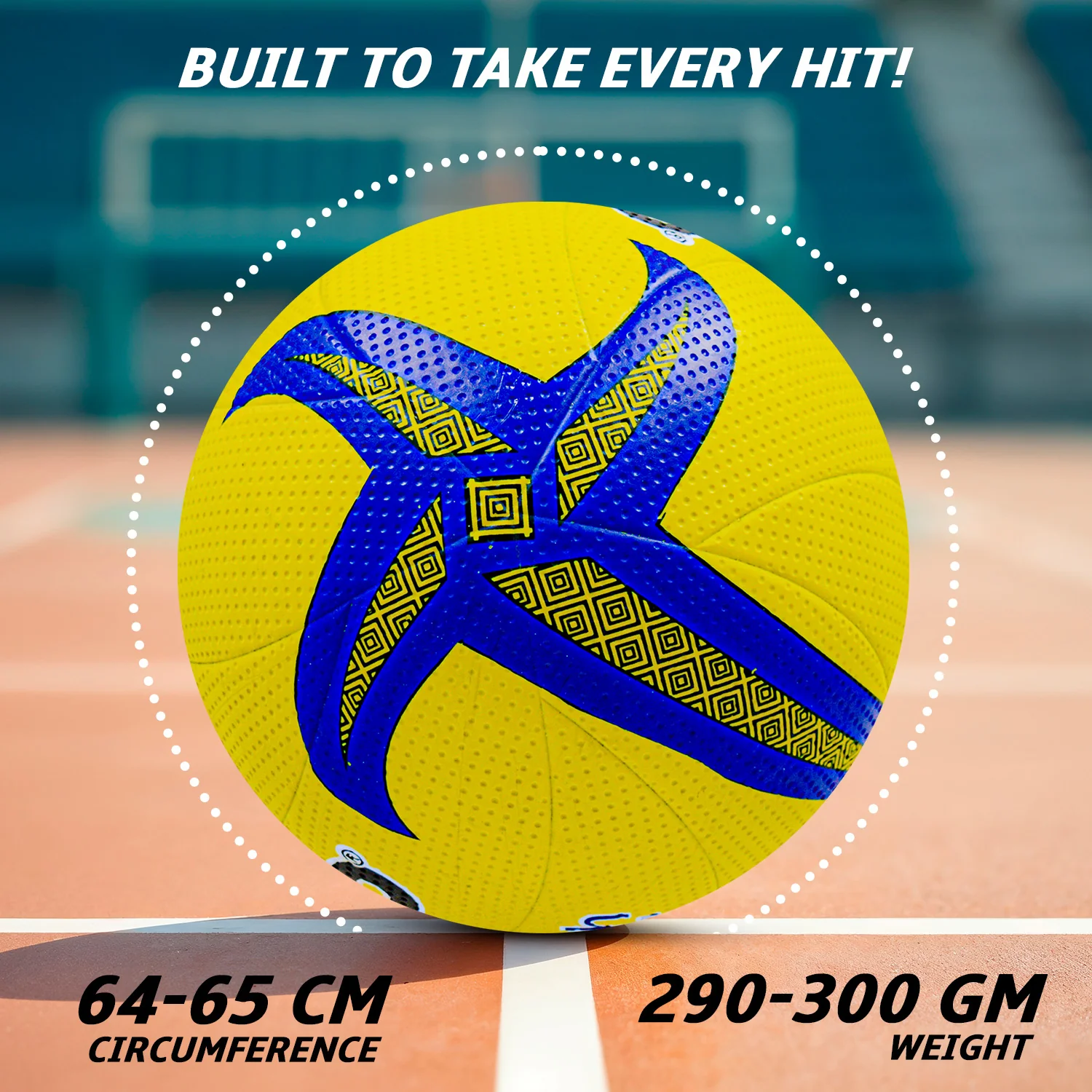 Synco Smash Rubber Moulded Volleyball Ball (Size-5) - Image 5