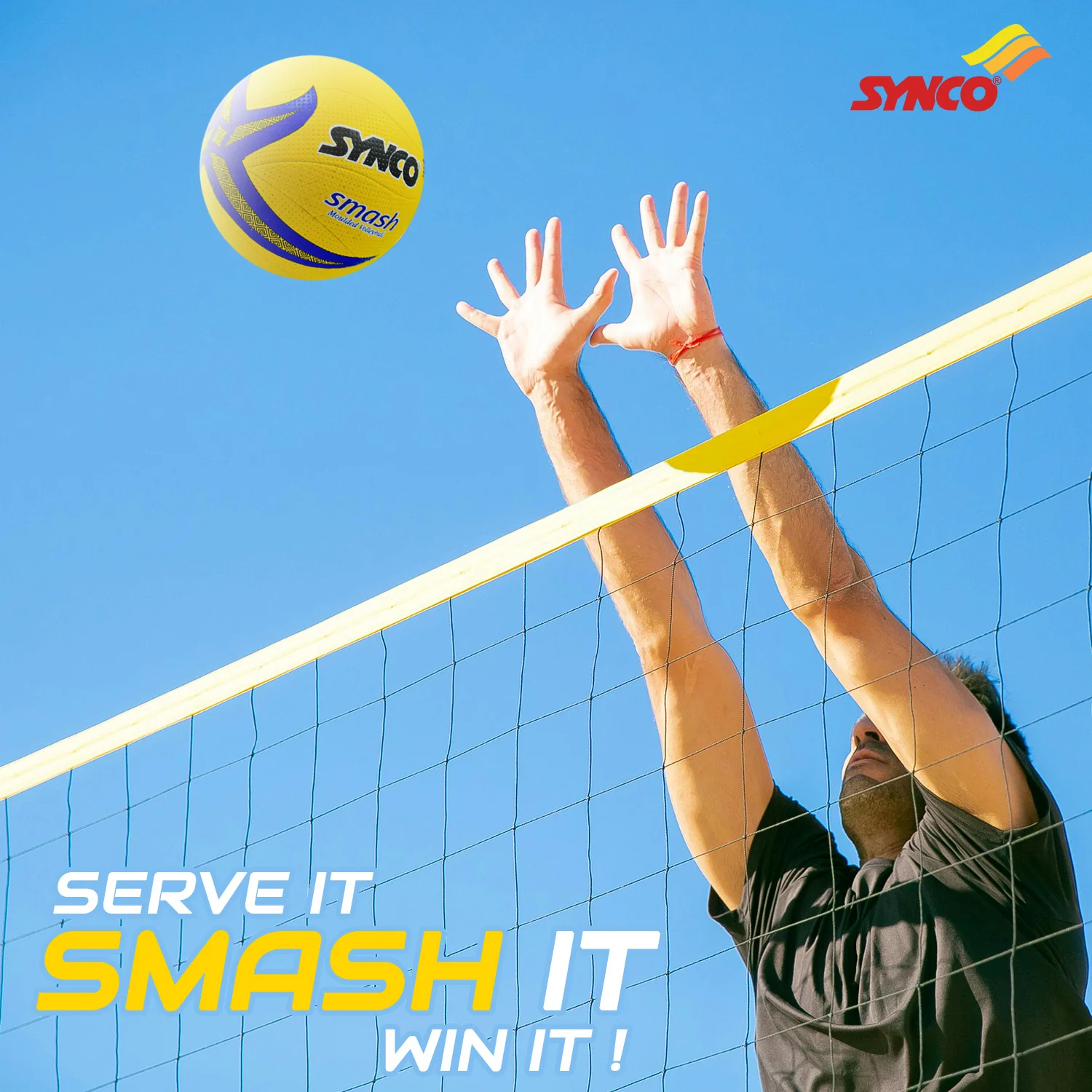 Synco Smash Rubber Moulded Volleyball Ball (Size-5) - Image 6
