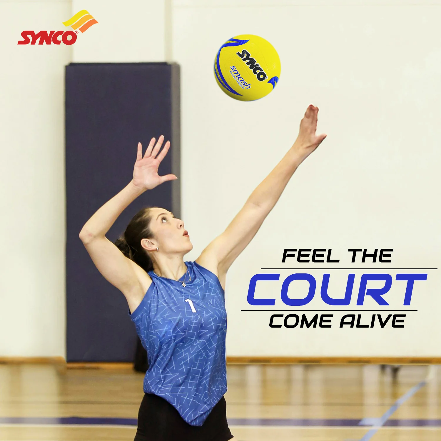 Synco Smash Rubber Moulded Volleyball Ball (Size-5) - Image 7