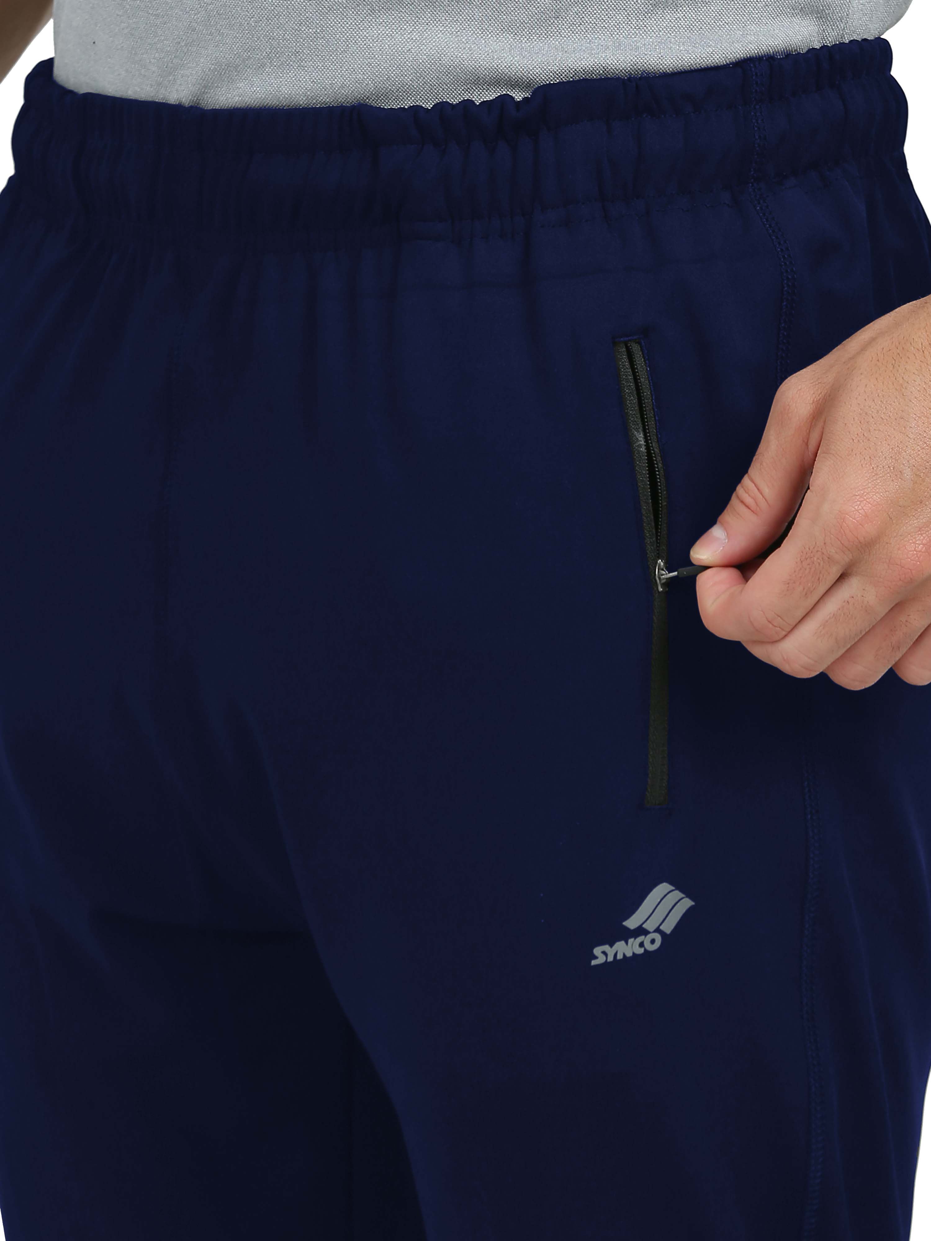 Synco Vogue Performance Trackpants For Men (Navy-Blue) - Image 5