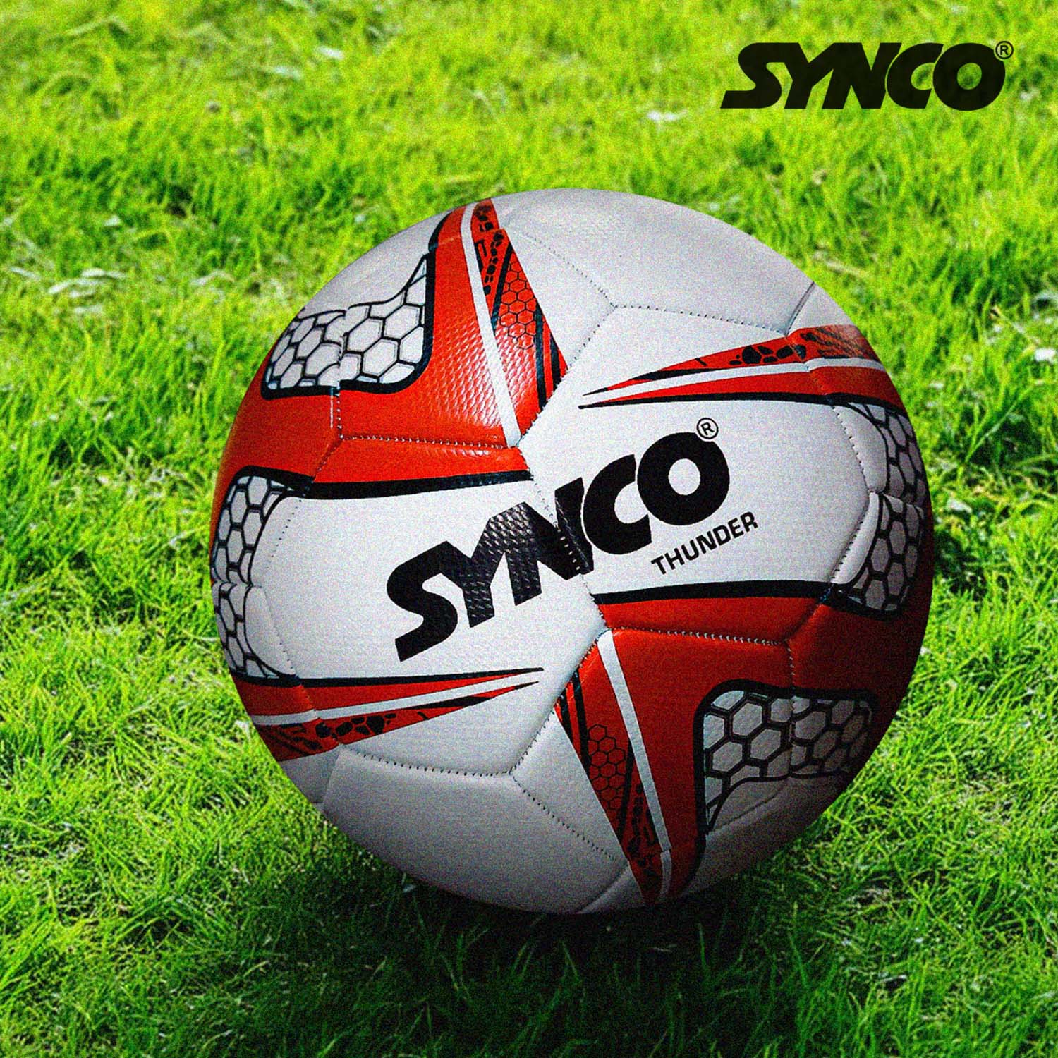 Synco Thunder Football | Pro Trainer Football | PVC Machine Stitched | Soccer Ball Size 5 - Image 7
