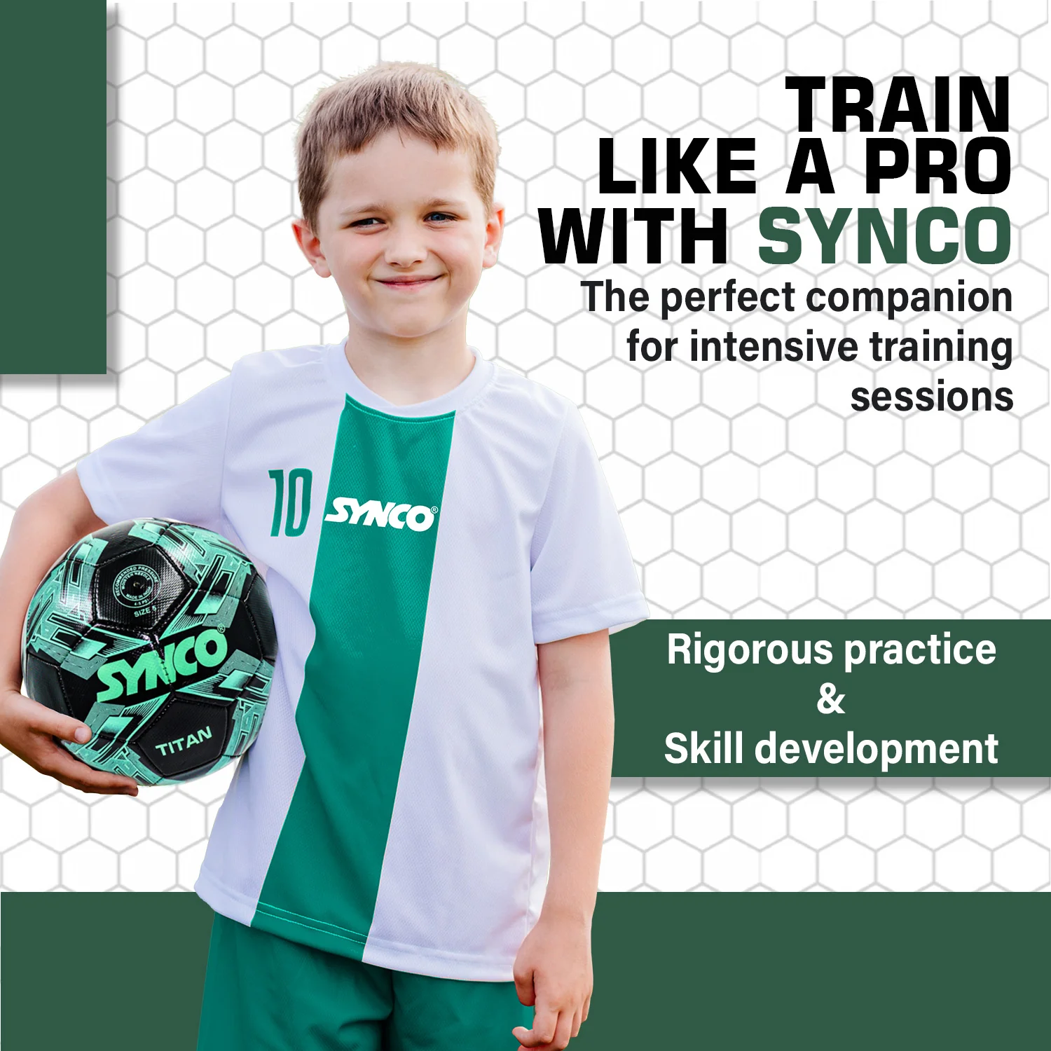 Synco Titan Football | Training Football | PVC Machine Stitched | Soccer Ball Size 5 - Image 4