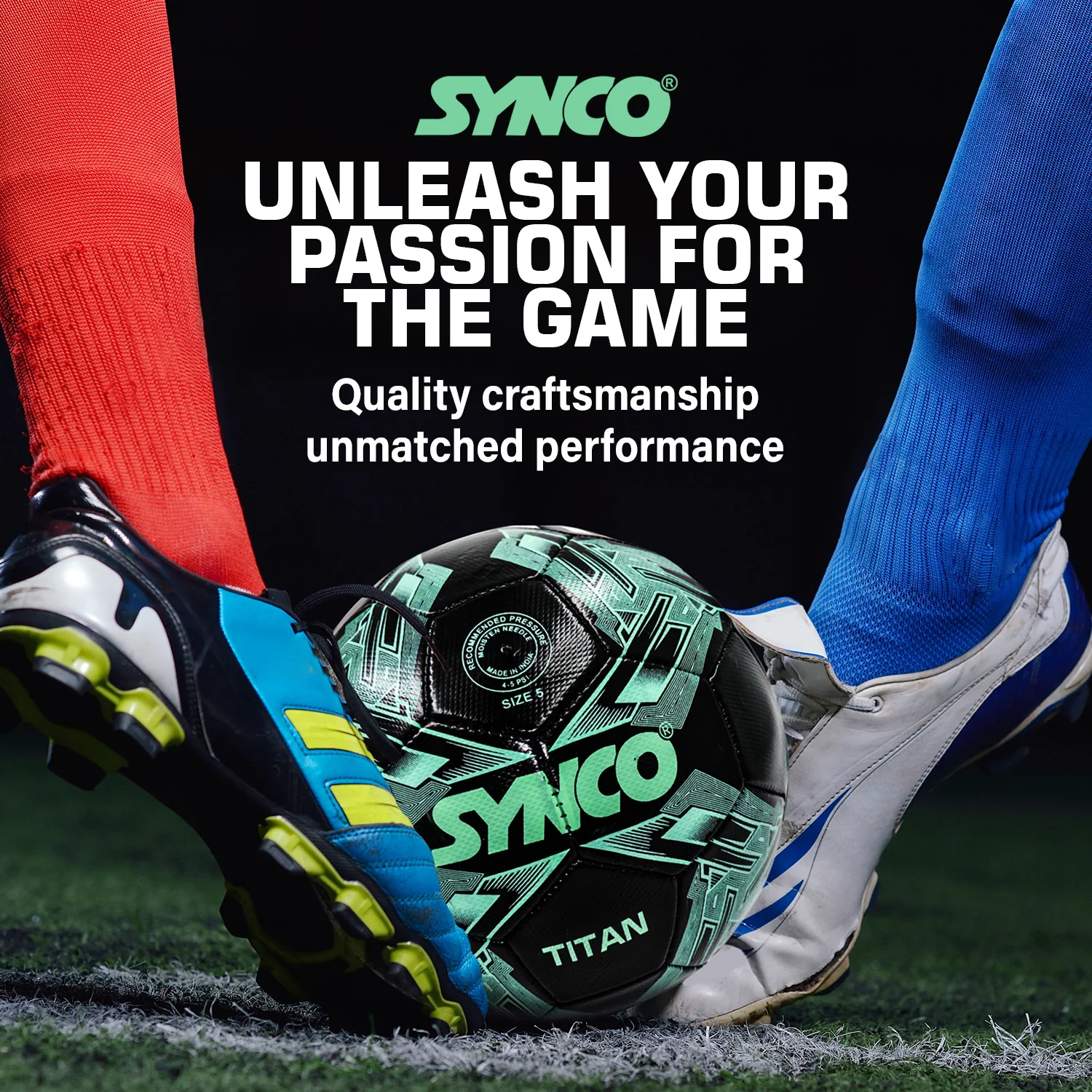 Synco Titan Football | Training Football | PVC Machine Stitched | Soccer Ball Size 5 - Image 7
