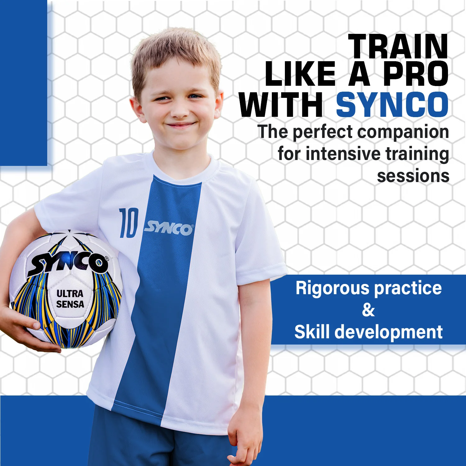 Synco Ultrasensa Football | PU Hand Stitched | Match Ball | Size 5 - Image 6