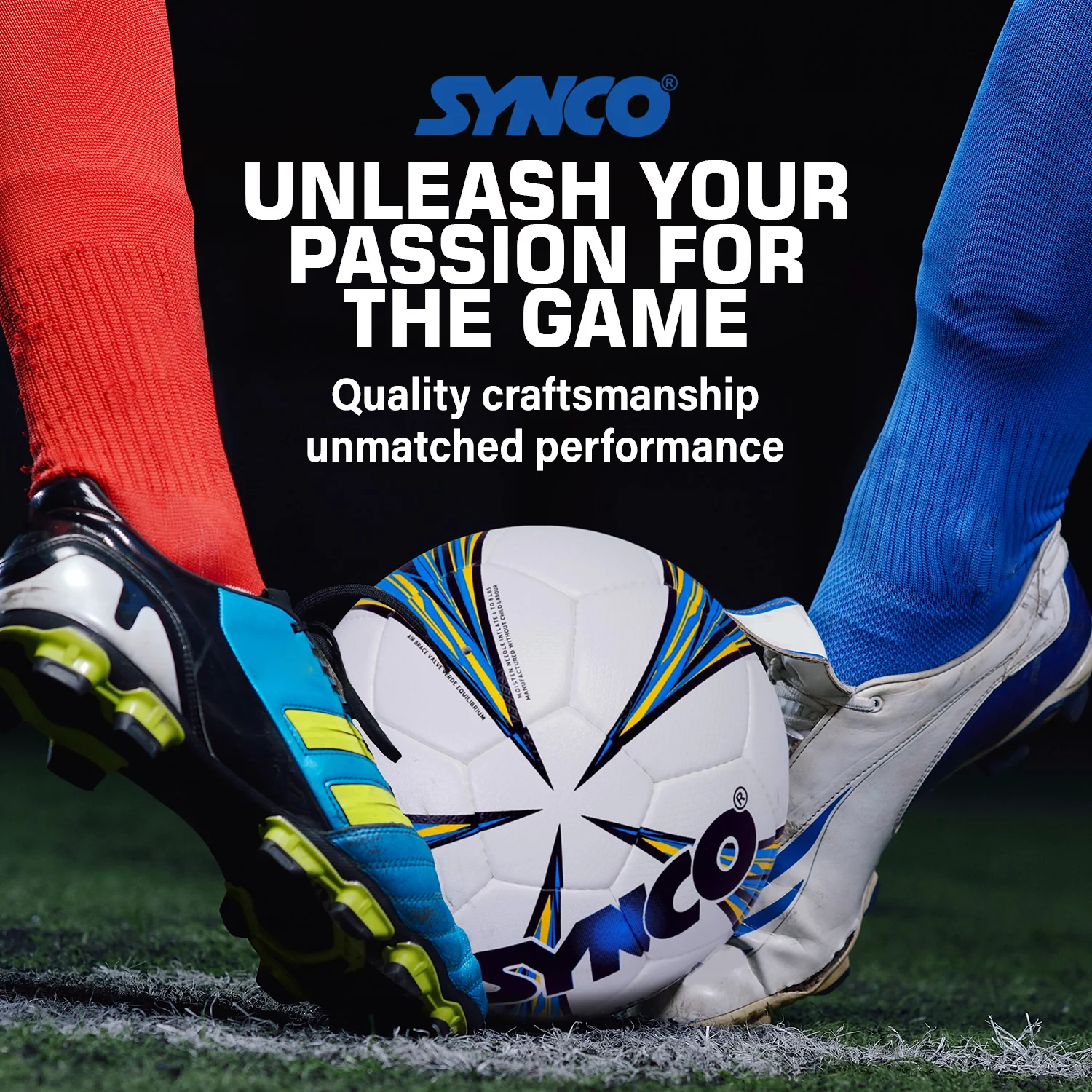 Synco Ultrasensa Football | PU Hand Stitched | Match Ball | Size 5 - Image 9