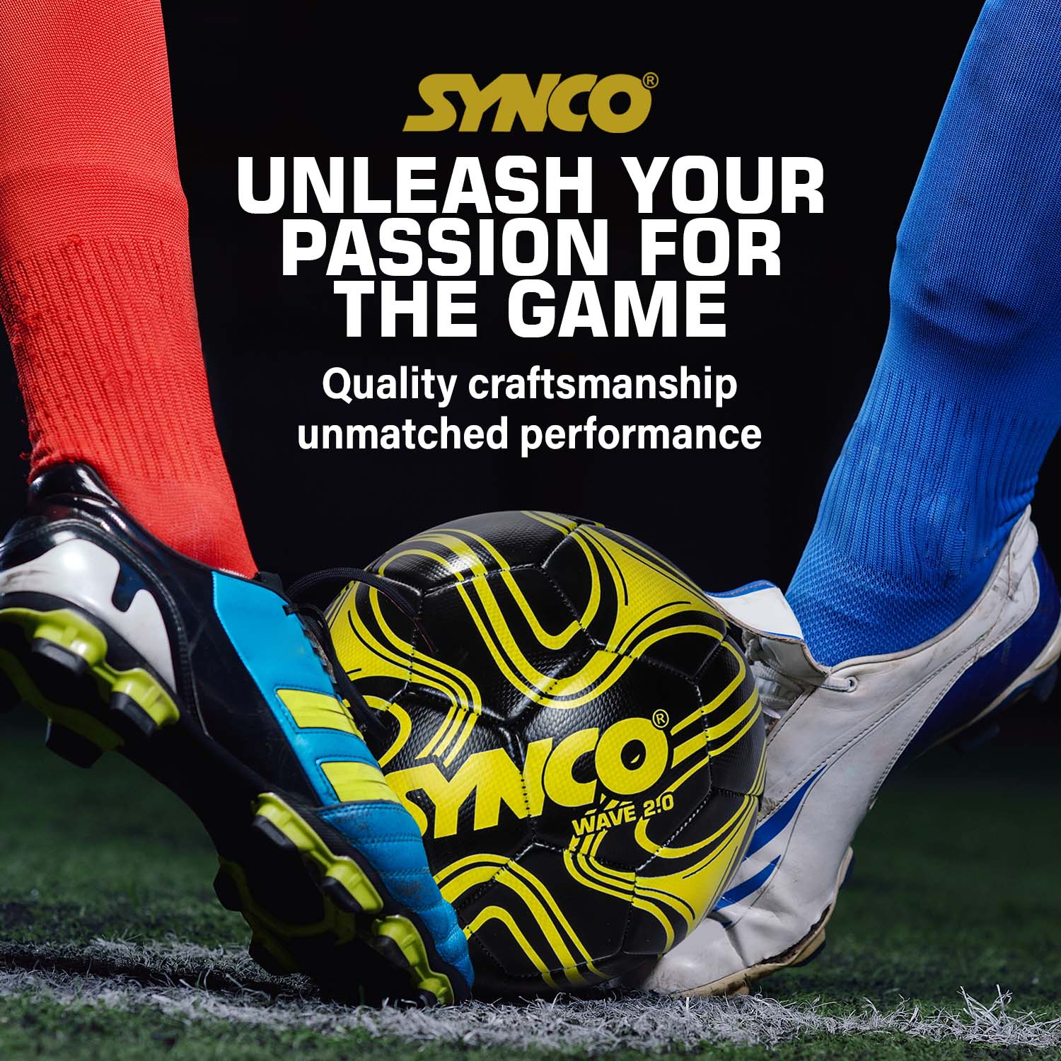 Synco Wave 2.0 Football | Training Football | PVC Machine Stitched | Soccer Ball Size 5 - Image 7