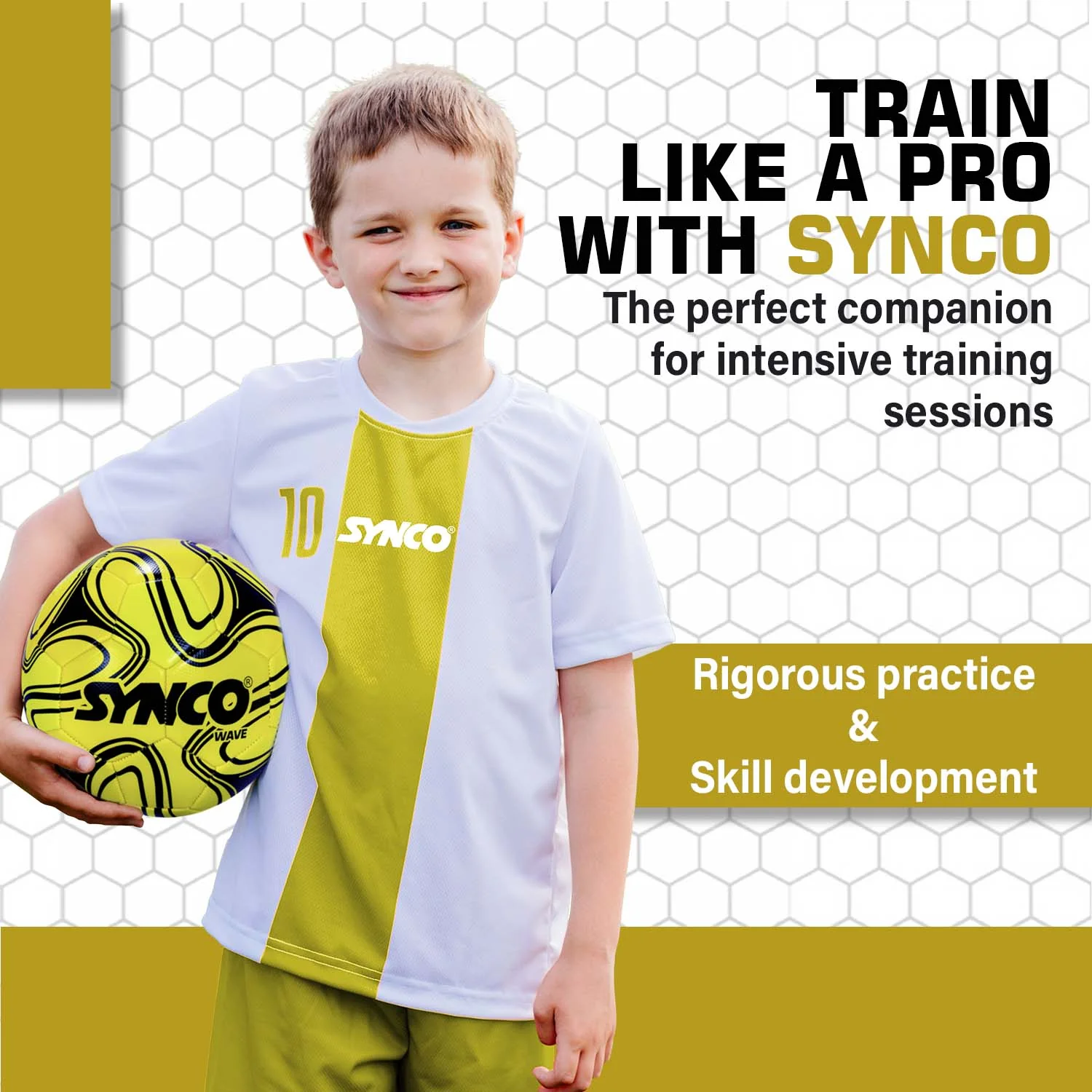 Synco Wave Football | Training Football | PVC Machine Stitched | Soccer Ball Size 5 - Image 4