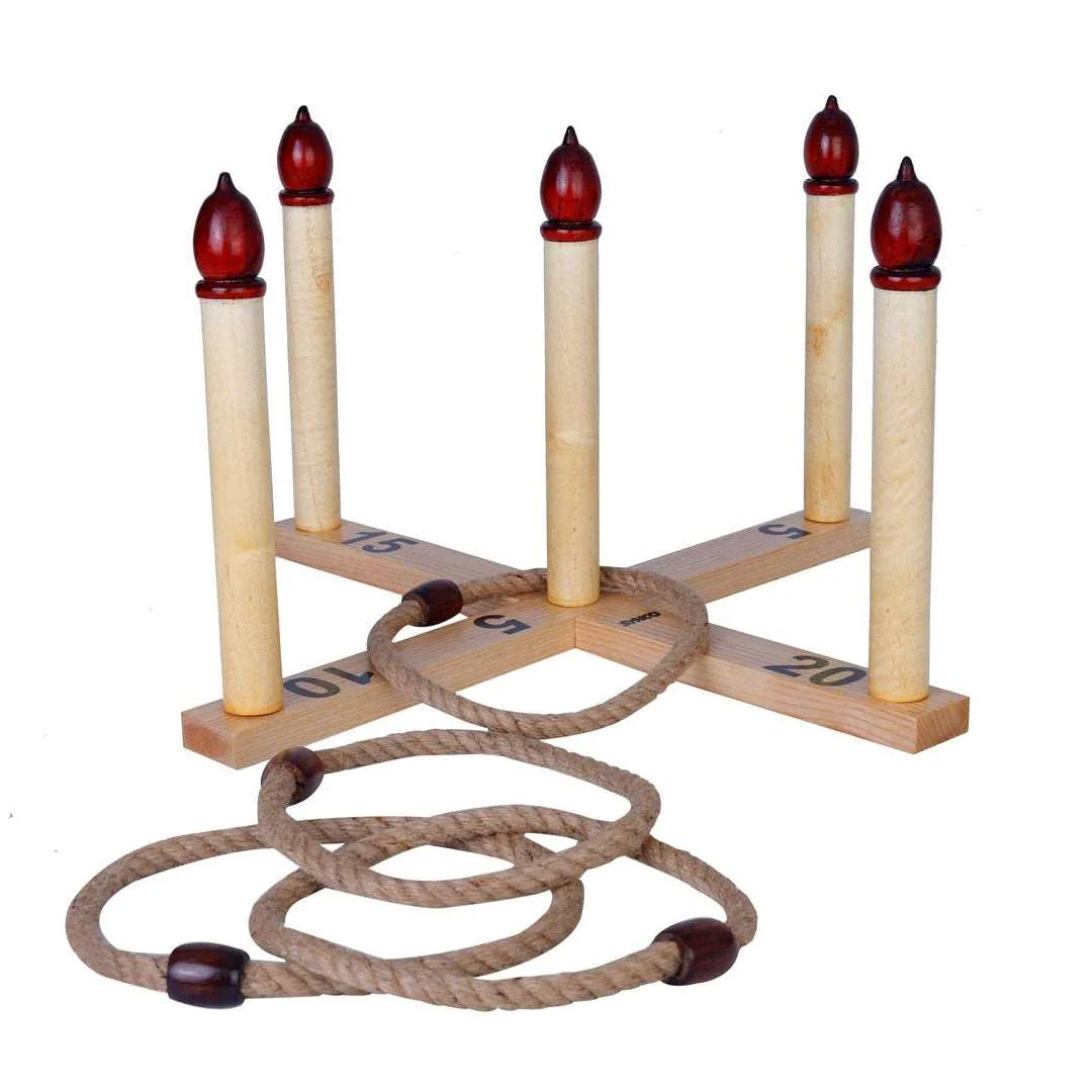 SYNCO Wooden Quoits Hoopla Throw Game for Toddlers (Kids) – Fun and Engaging Ring Toss Game - Image 4