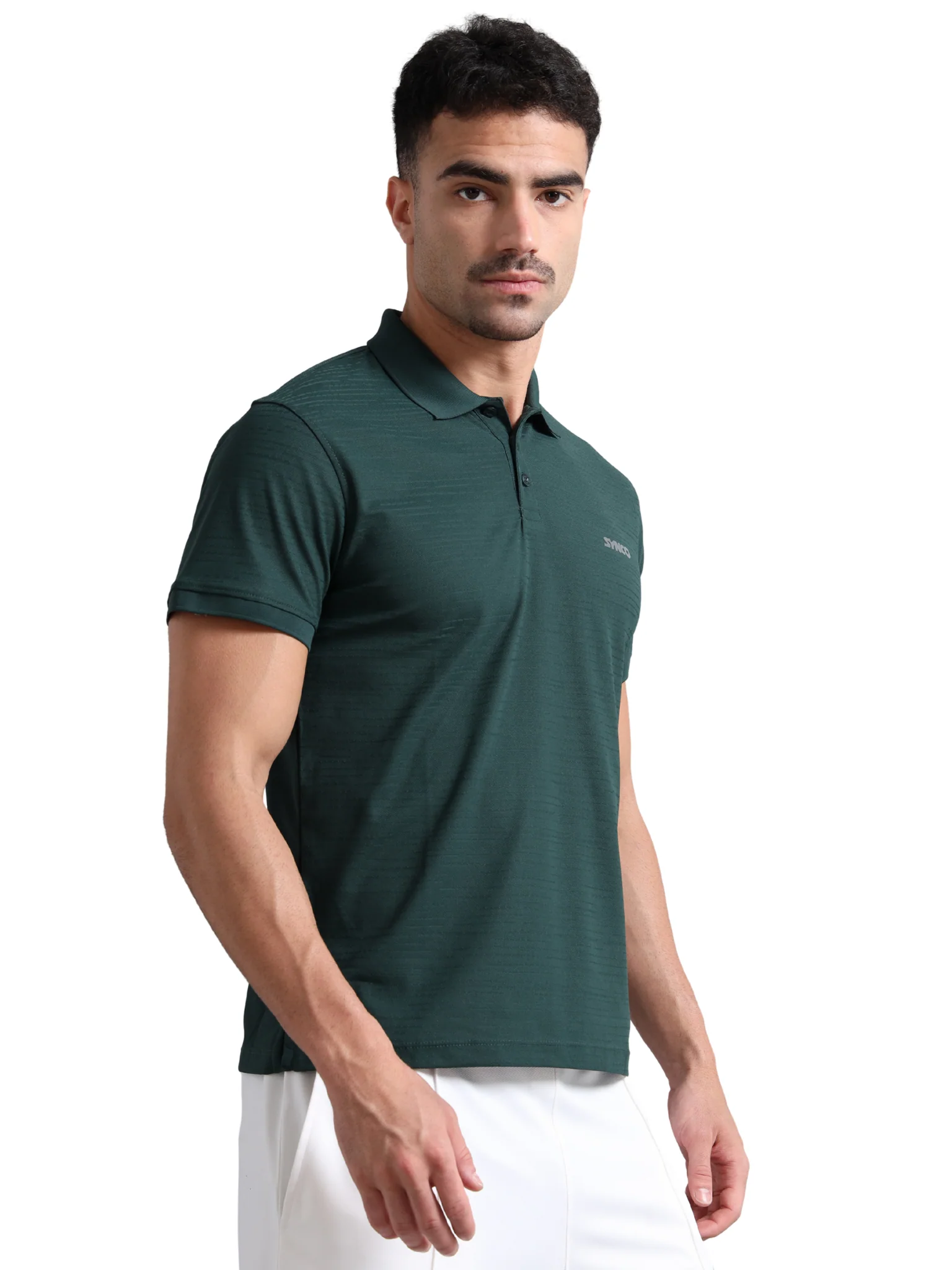 Synco Zen Polo Tshirt for Men(Green) - Image 3